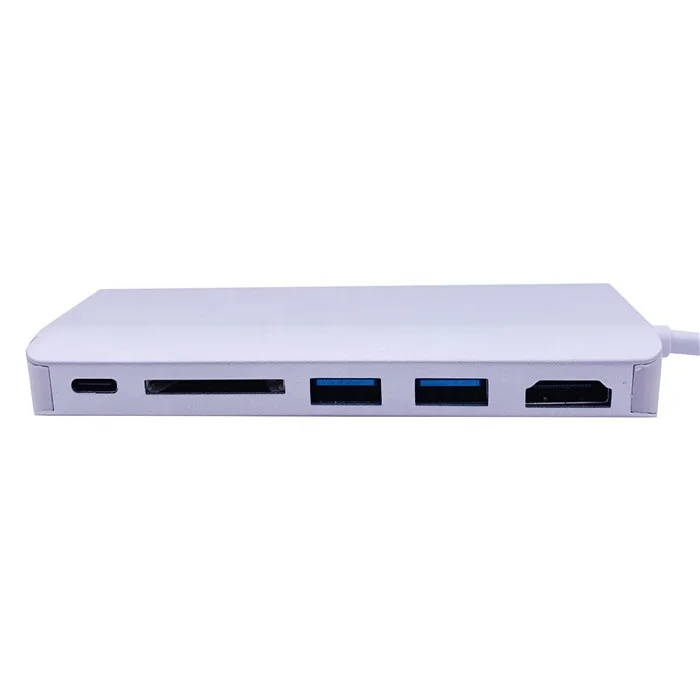 usb-c hub 6 in 1 type c to lan hdmi usb SD type c adapter for mac laptop. - ANKUX.COM