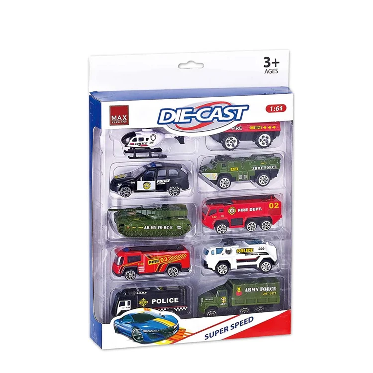 Best Selling 10 Pcs Set Alloy Pull Back Vehicle Mini Toy Car for Sale