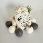 Trade Sheep Organic Eco Wool Dryer Balls - Grey - Handmade Fair Trade No Lint - Pack Of 6