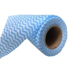 Blue nonwoven Fabric Cleaning Cloth Roll All Purpose Wiping Paper