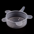 Lids Stretch Lid 2020 New Arrival Kitchen Ware Elastic 6 Packs Silicone Round Shape Stretch Lids For Cooking Utensil