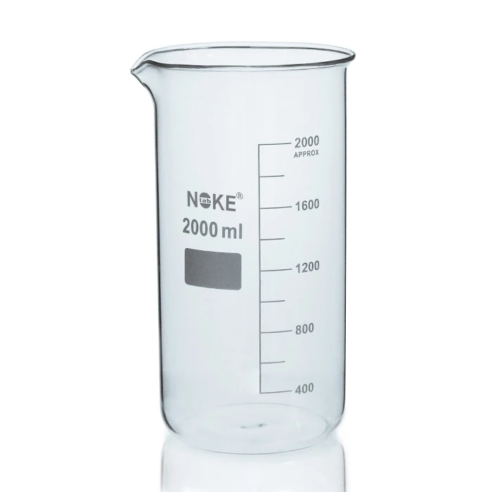 2000ml แก้ว Beaker สูงรูปแบบ bomex ห้องปฏิบัติการเคมีเครื่องแก้ว