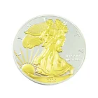 ST-Craft Hot Custom Design Eagle Liberty Engraved Logo Double Color 1 OZ Gold And Silver Coin