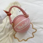 2020 Top Sale Ladies Pink Round Bags Women Basketball Handbags With Logo