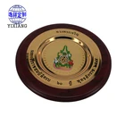 Brass Souvenir Customized Brass Plated Metal Award Plaque Plate Decoration Souvenir