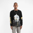 100% Organic Cotton Long Sleeve Streetwear Image Printing Custom t Shirt
