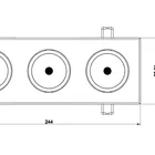 Lighting Lighting Commercial Hotel Lighting Single Triple Cob 15w Square Recessed Grille Double Head Led Downlight