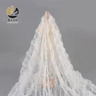 China suppliers free sample high quality cheap embellished white tulle fabric for wedding veil