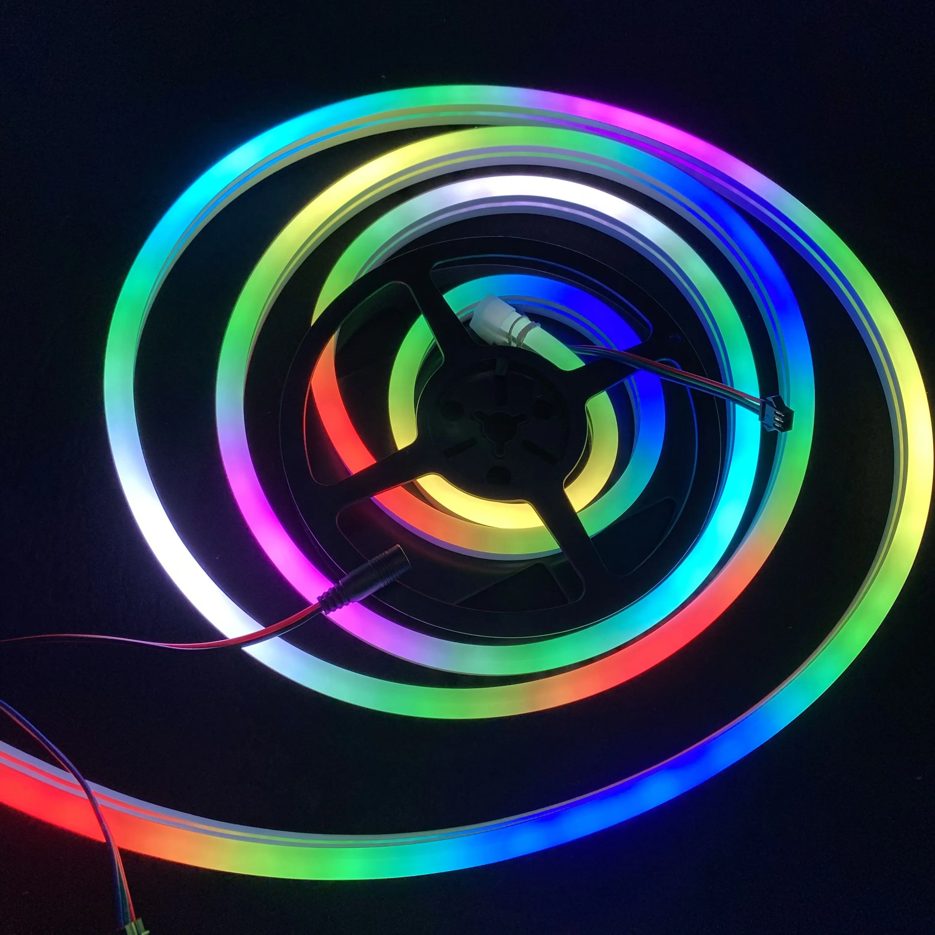 Size:08mm*17mm/3m/roll neon type addressable 100LEDs/m DC5V WS2812B led pixel strip,waterproof in frosted silicon neon tube