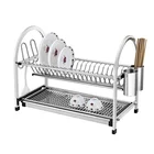Durable drying rack plate holder stainless steel dish drainer rack kitchen
