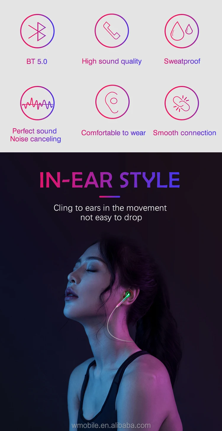 Amazing Electroplated Earphones Wireless Earbuds Convenient Sports headphones - ANKUX.COM