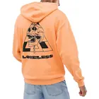 OEM Wholesale Men New Design Oversized Hoodie In Orange With Skull Back Customized Print