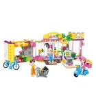 Brick Games COGO Shop Building Block 376 PCS Girl Play Set Brick Block Games Model Toy For Kid DIY Toy