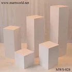 2020 ホワイトアクリル plinths スタンド花スタンド結婚式の柱列イベント結婚式の装飾台座シリンダー (MWS-028)
