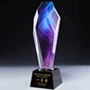 Blue and Purple Crystal Trophy Award Glass Crystal Blank Custom Engraving Award