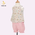 Baby Clothes Sets Girls Boutique Clothing Pink Cotton Floral 2pcs kids clothing sets
