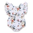 Fashion summer infant & toddlers clothing newborn baby girls floral romper fly rompers baby
