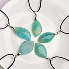 Type Healing Crystals Wholesale Amazon Stone Leaf Type Pendant Healing Crystals Stones Pendant