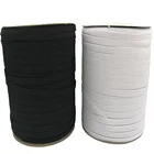 9 mm Wholesale Fast Delivery Stock Black White flat elastic band for Clothes Garment accessories in webbing