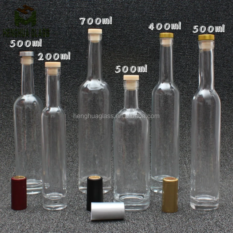 自定义形状 700毫升 750毫升水晶玻璃瓶为伏特加烈酒朗姆酒