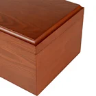 Hot Sell New Design Custom MDF Materials Large Human & Pet Ashes Packaging Urn Wooden Cinerary Casket With Lock
