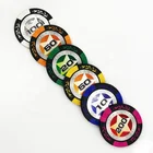 Wholesale 14g clay poker chips casino chips with custom printing sticker
