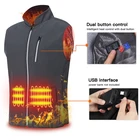 Comfortable Simple Style Winter Warm Heated Vest With Side Elastic Design
