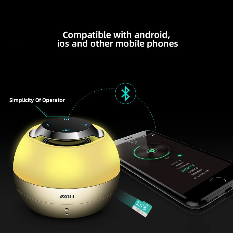 Bluetooth Speakers with FM Radio TF Card Micro USB outdoor portable bluetooth speaker - ANKUX.COM