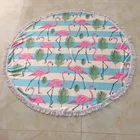 Wholesale Indian Colorful Custom Round Chiffon Polyester Shawl Cope Cloak Sand Beach Towel
