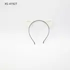 Alloy Metal Hollow Animal Cat Ears Crown Faux Pearls Tiara Headband
