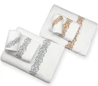 Factory price promotional cotton white hotel face towel with embroidery
