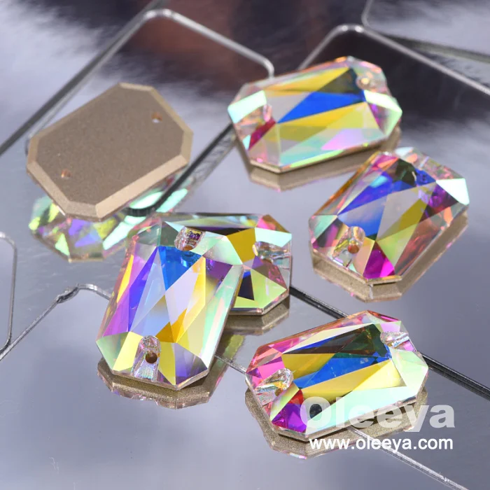 Factory Direct Sale Best Quality Shiny K9 Glass Sewing Strass Crystal AB Sew on Rhinestones for Dance Dresses