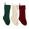 18'' Etsy Green Cable knit Christmas Stocking Decoration Gifts