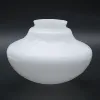 LED bulb rotating white mica chandelier lamp shade cover