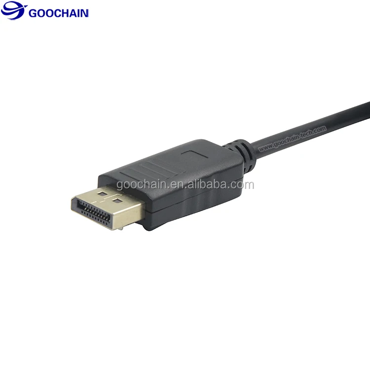 Black Gold Plated DVI To Displayport DP Male To Male Cable - ANKUX.COM