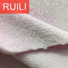 Knitted 100% polyester gold print both side brushed flannel fleece fabric