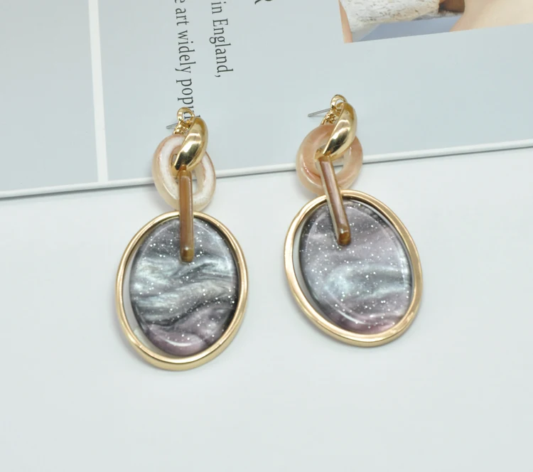 Stainless steel clip on galaxy earring for women newest gold statement earrings