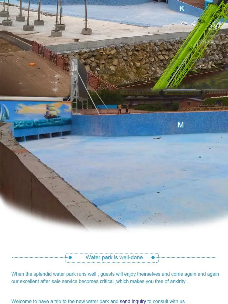 Outdoor Use Fiberglass Water Slide with Combination Available and Color Customized for Amusement Parks