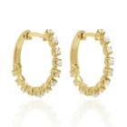 Jewellery Jewellery 18K Gold Plated 925 Silver Jewellery Ear Pearl Huggies Earrings