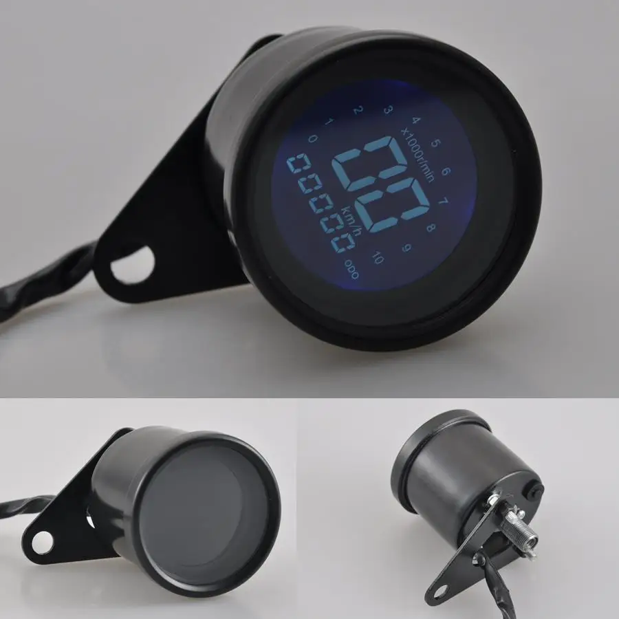Motorbike LED LCD Digital Tachometer Speedometer Assembly Fuel Gauge Cafe Racer With Hight Quality