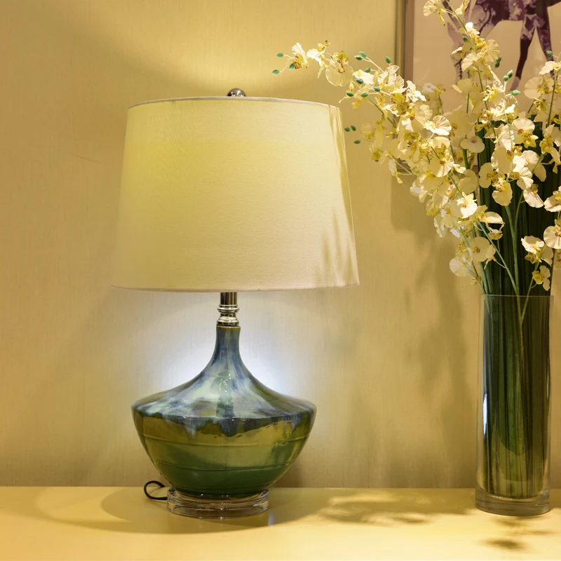 Chinoiserie Blue White Home Decor Porcelain Table Lamp LED Table Light