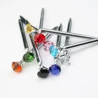 Unique Gift Promotion Retail Crystal Ball Pen With Colored Diamond Crystal Silver Metal Barrel