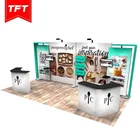 Easy Assembly Aluminum Seg Textiles Fabric Floor Standing 2-sided Back Lit Trade Fair Booth Material