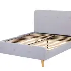 Modern Fabric Bed Modern Hot Selling Bedroom Furniture Top Quality Wooden Slatted King Size Modern Fabric Bed