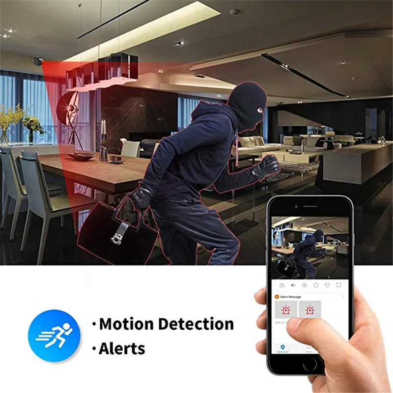 mini wireless wifi surveillance hidden spy camera motion detection portable 1000 mah battery powered video home security camera