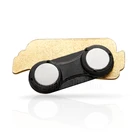 Custom Metal Die Stamping Soft Enamel Logo Magnetic Lapel Pins with Epoxy Dome for Luxury Car