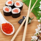 Natural Bamboo Twins Sushi Chopsticks Shape Sushi Bamboo Chopsticks