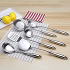 New Three Lines 7 Pieces Stainless Steel SS304 Cookware Kitchen Utensils With Holders