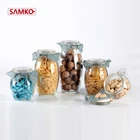 Glass Canister Glass Glass Storage Canister Glass Herb Jars Wholesale Storage Jars Set Glass Canister Frascos De Vidrio