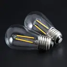 S14 led bulb vintage edison 1w plastic medium base e26 string lights bulb